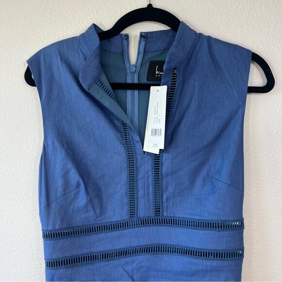 Nicole Miller Blue Sleeveless Dress - Picture 2 of 6